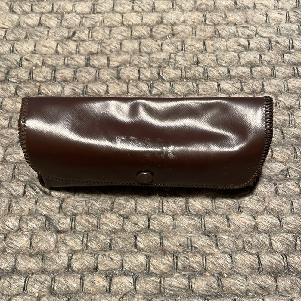 Vintage Fossil Pilot Sunglasses Case by American Optical Brown, Worn Lettering